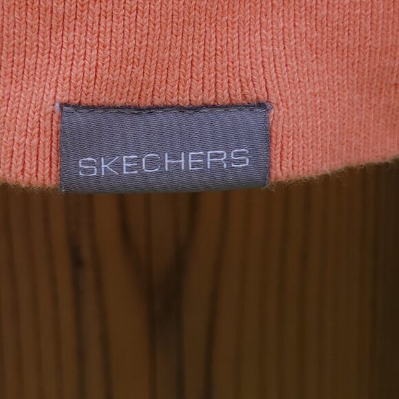 ATTRACTIVE SKECHERS Rollerskating Sweater Women's Size Medium PEACH Arm Stripes - Picture 6 of 7